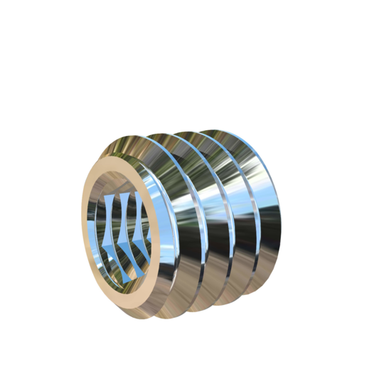 Titanium #10-32 X 1/4 inch Allied Titanium Socket Drive Threaded Insert with 5/16-18 External Threads