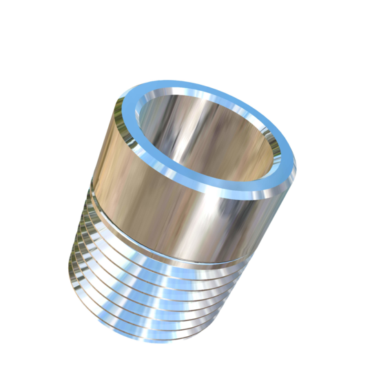 Titanium Allied Titanium Straight Pipe Nipple, 1/2 inch NPT X 1 inch long, Schedule 40, with single end threaded